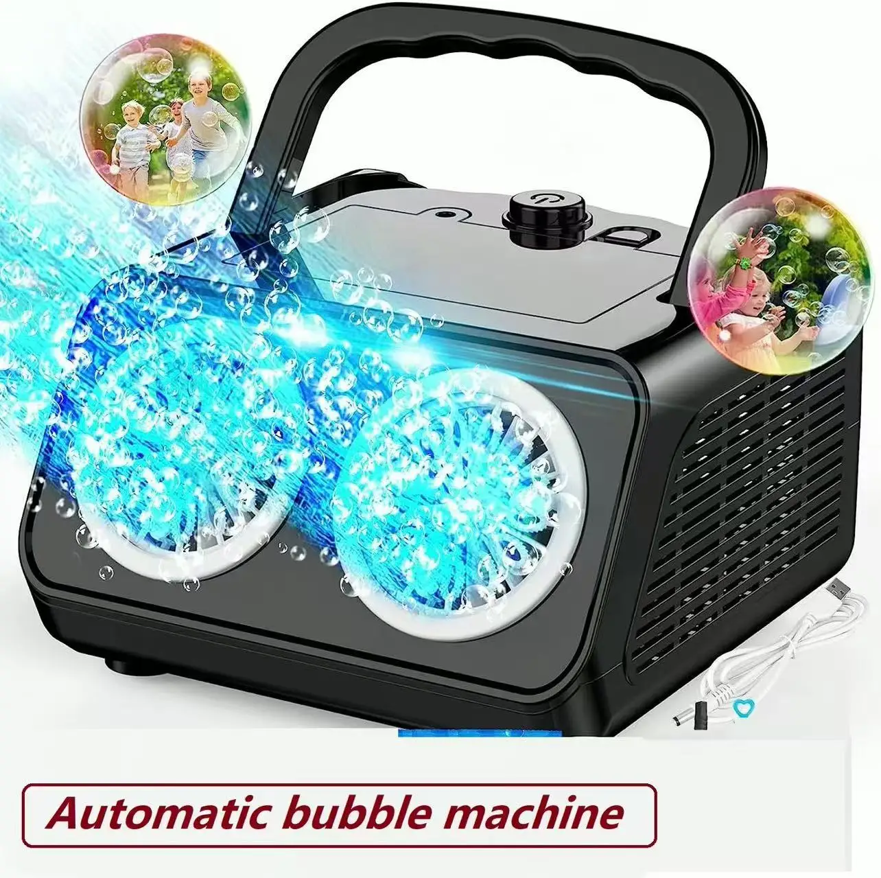 Automatic Bubble Machine Upgrade Bubble Blower with 2 Fans,50000+ Bubbles Per Minute Bubbles for Kids Portable Bubble Maker
Automatic Bubble Machine Upgrade Bubble Blower with 2 Fans,50000+ Bubbles Per Minute Bubbles for Kids Portable Bubble Maker
