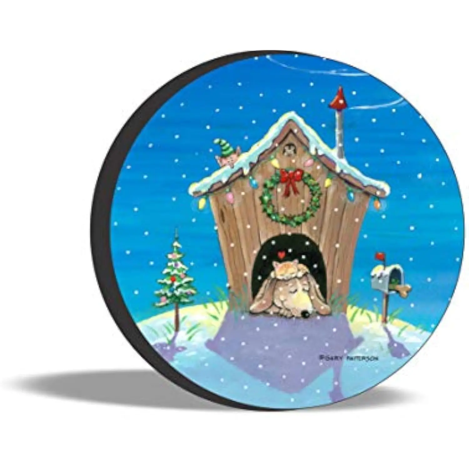 Christmas Dog Sleeping in Doghouse Holiday Spare Tire Cover Weatherproof Vinyl Protector
Christmas Dog Sleeping in Doghouse Holiday Spare Tire Cover Weatherproof Vinyl Protector