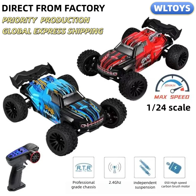 244018 1/24 2.4G High-Speed Off-Road Climbing Remote Control Car RC Bigfoot Racing Car WLtoys Independent Suspension Gyroscope
244018 1/24 2.4G High-Speed Off-Road Climbing Remote Control Car RC Bigfoot Racing Car WLtoys Independent Suspension Gyroscope