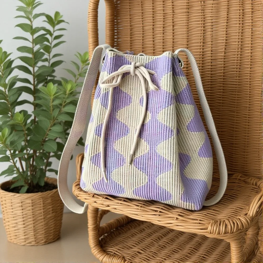 Trendy Large Capacity Knitted Handbag Shoulder Drawstring Bucket Tote Casual Messenger Daily Commuting Bag for Women
Trendy Large Capacity Knitted Handbag Shoulder Drawstring Bucket Tote Casual Messenger Daily Commuting Bag for Women