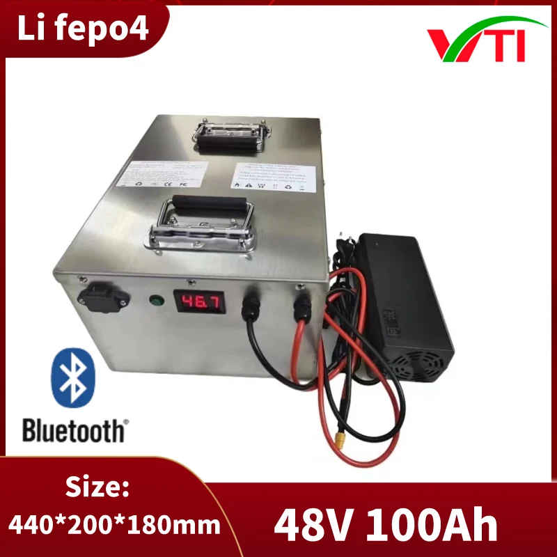 lifepo4 lithium batterry 48v 100AH with bluetooth APP for 5KW 10KW tricycle inverter Solar energy storage scooter + 10A charger
lifepo4 lithium batterry 48v 100AH with bluetooth APP for 5KW 10KW tricycle inverter Solar energy storage scooter + 10A charger