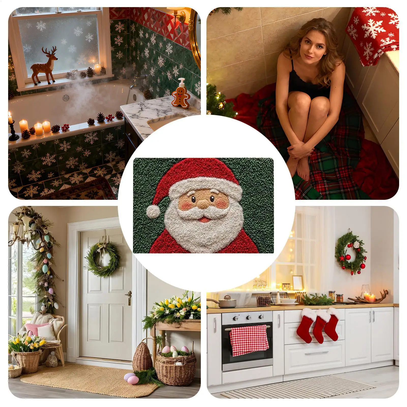 2025 рождественские коврики для ванной, противоскользящий коврик для ванной с Санта-Клаусом, дверной плюшевый коврик для ванной комнаты, украшение для дома, кухни, фестиваля
2025 рождественские коврики для ванной, противоскользящий коврик для ванной с Санта-Клаусом, дверной плюшевый коврик для ванной комнаты, украшение для дома, кухни, фестиваля
