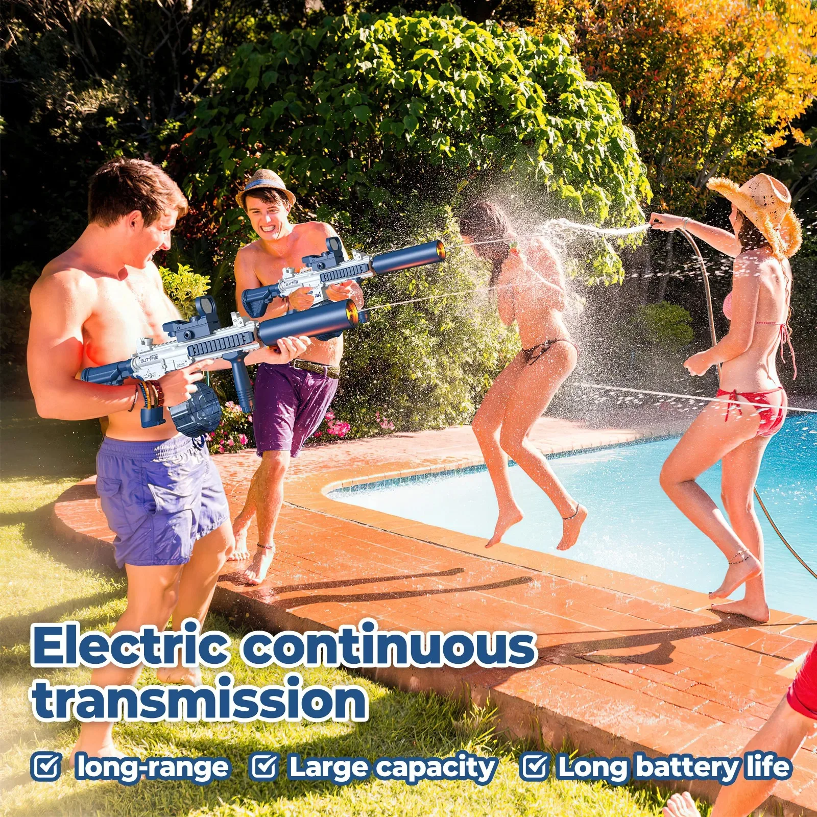NEW Summer Hot Gatling Water Gun Electric Pistol Shooting Toy Full Automatic Summer Beach Shoot Toy For Kids Children Boys Girls
NEW Summer Hot Gatling Water Gun Electric Pistol Shooting Toy Full Automatic Summer Beach Shoot Toy For Kids Children Boys Girls