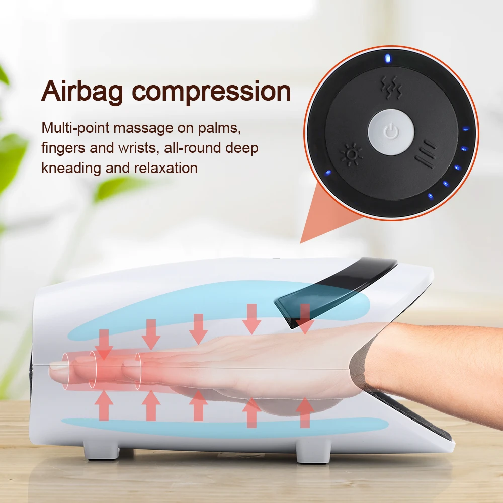 Electric Heating Hand Massager 5 Modes Air Bag Hot Compress Kneading Hand Massage Machine Promote Finger Blood Circulation
Electric Heating Hand Massager 5 Modes Air Bag Hot Compress Kneading Hand Massage Machine Promote Finger Blood Circulation