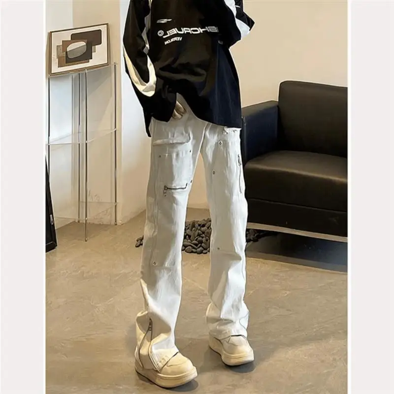 Мужские джинсы Heavyweight American Functional Zipper Log Straight Leg с микро-клешем в стиле High Street Vibe, рабочие брюки Willow Nail
Мужские джинсы Heavyweight American Functional Zipper Log Straight Leg с микро-клешем в стиле High Street Vibe, рабочие брюки Willow Nail