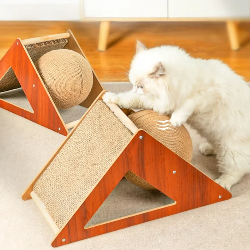 Triangle Cat Scratch Board Sisal Scratch Ball Wear-resistant Scratch-resistant Grinding Paws Toys Cats Supplies Accessories
Triangle Cat Scratch Board Sisal Scratch Ball Wear-resistant Scratch-resistant Grinding Paws Toys Cats Supplies Accessories