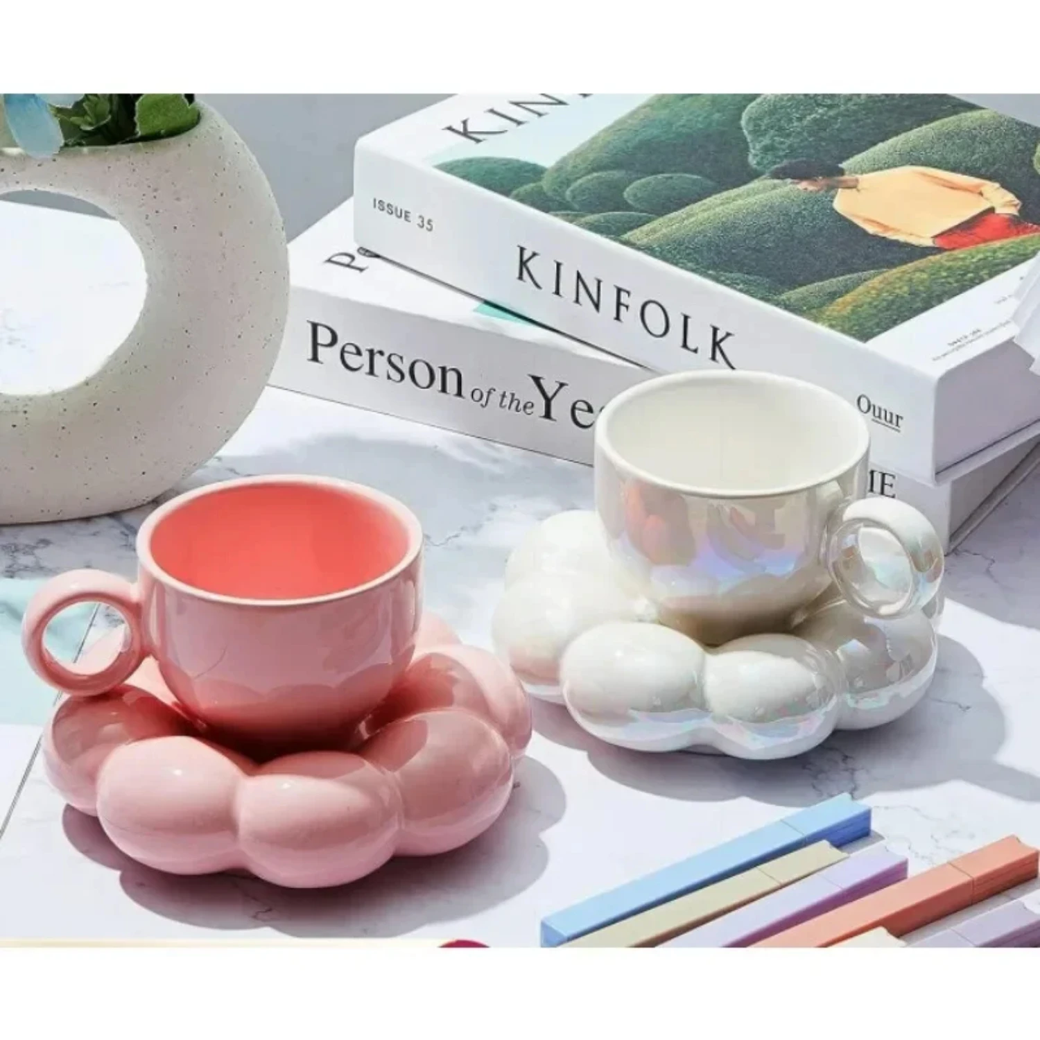 Креативный набор кофейных кружек серии Cute Pink and Pearl White Sunflower Macaroon — простые офисные керамические чашки и блюдца
Креативный набор кофейных кружек серии Cute Pink and Pearl White Sunflower Macaroon — простые офисные керамические чашки и блюдца