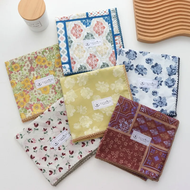 2025 Spring and Summer New Style 100% Cotton Printing Square Scarf Towel Women's All-Matching Graceful Scarf Headcloth Headband
2025 Spring and Summer New Style 100% Cotton Printing Square Scarf Towel Women's All-Matching Graceful Scarf Headcloth Headband