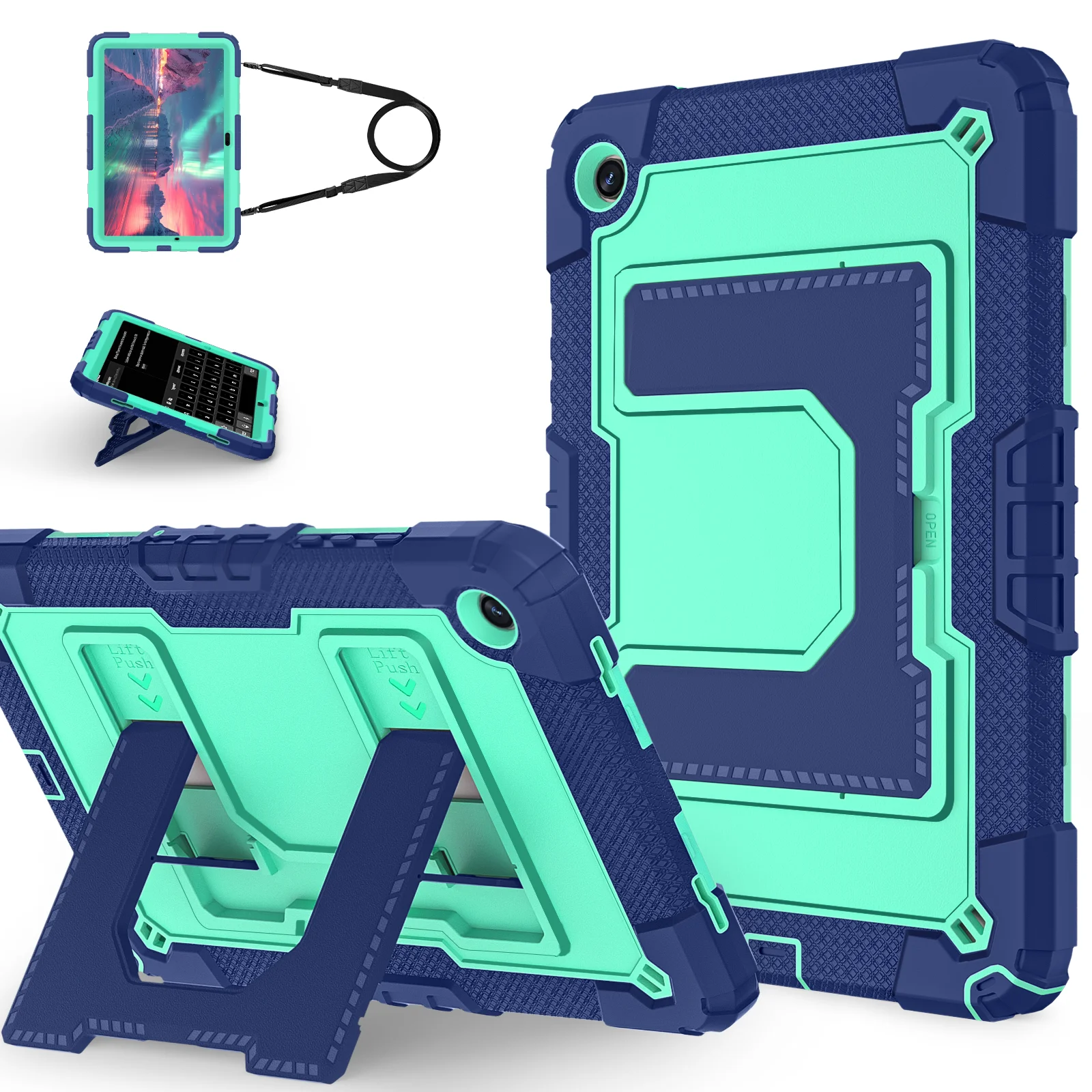 Larger Stand Case For Samsung Galaxy Tab A9 Plus 2023 11" SM-X210 X215 X216B Hybrid Cover 3-Layers Protect With Shoulder Strap
Larger Stand Case For Samsung Galaxy Tab A9 Plus 2023 11" SM-X210 X215 X216B Hybrid Cover 3-Layers Protect With Shoulder Strap
