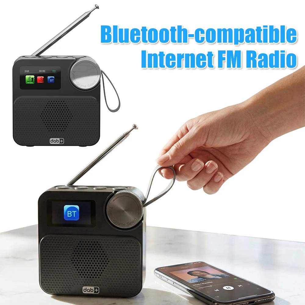 BT Internet FM Radio Rechargeable Wifi Radio Built-in Battery Portable FM Radio with 1.47inch Color Display External Antenna
BT Internet FM Radio Rechargeable Wifi Radio Built-in Battery Portable FM Radio with 1.47inch Color Display External Antenna
