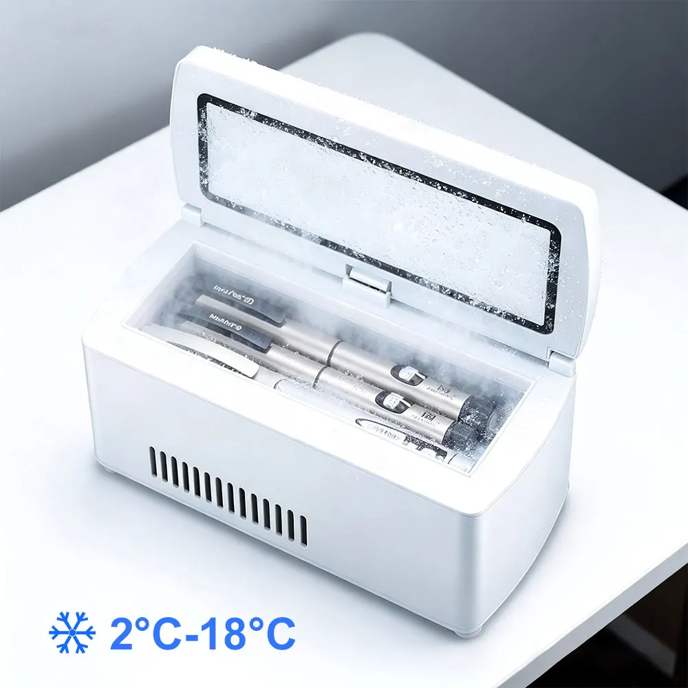 Insulin Travel Cooler Case with Real-Time Temperature Monitoring Portable Refrigerated Medicine Bottle for Diabete Pen on The Go
Insulin Travel Cooler Case with Real-Time Temperature Monitoring Portable Refrigerated Medicine Bottle for Diabete Pen on The Go