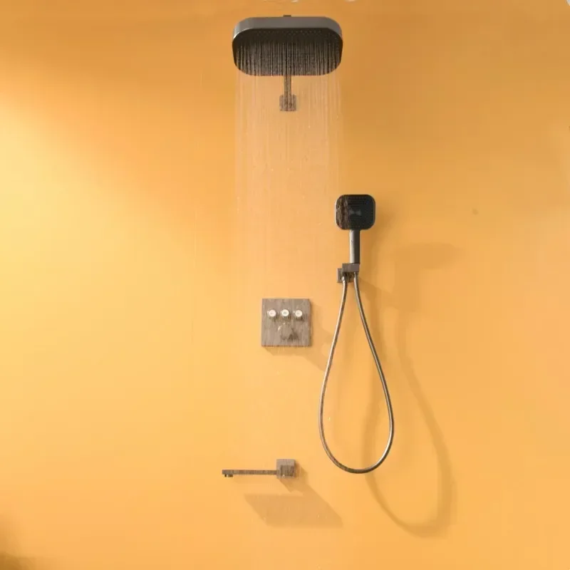 Gunmetal Thermostatic Shower Set Bathroom Shower System Rainfall Shower Furniture Set Mixer 10inch
Gunmetal Thermostatic Shower Set Bathroom Shower System Rainfall Shower Furniture Set Mixer 10inch