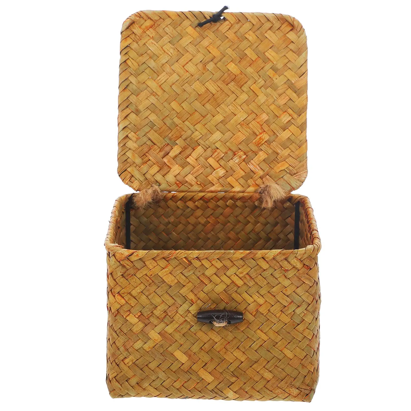 Straw Storage Box Seagrass Basket Covered Lids Square Container Tea Holder Organizer Lightweight Home Decor Kitchen Bar
Straw Storage Box Seagrass Basket Covered Lids Square Container Tea Holder Organizer Lightweight Home Decor Kitchen Bar