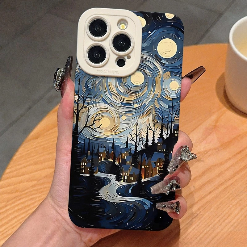 Oil painting Starry Sky Mobile Phone Case is suitable for iPhone 16 15 14 13 12 11 Pro/ Max/Plus anti-shock back cover
Oil painting Starry Sky Mobile Phone Case is suitable for iPhone 16 15 14 13 12 11 Pro/ Max/Plus anti-shock back cover
