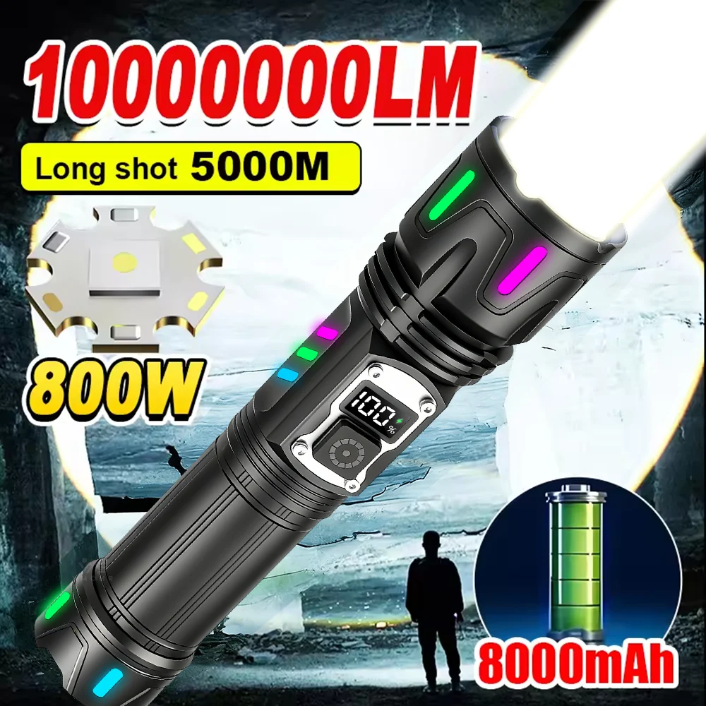 10000000LM фонари высокой мощности белый лазер перезаряжаемый светодиодный фонарик 18650 батарея тактический фонарь открытый фонарь для кемпинга
10000000LM фонари высокой мощности белый лазер перезаряжаемый светодиодный фонарик 18650 батарея тактический фонарь открытый фонарь для кемпинга