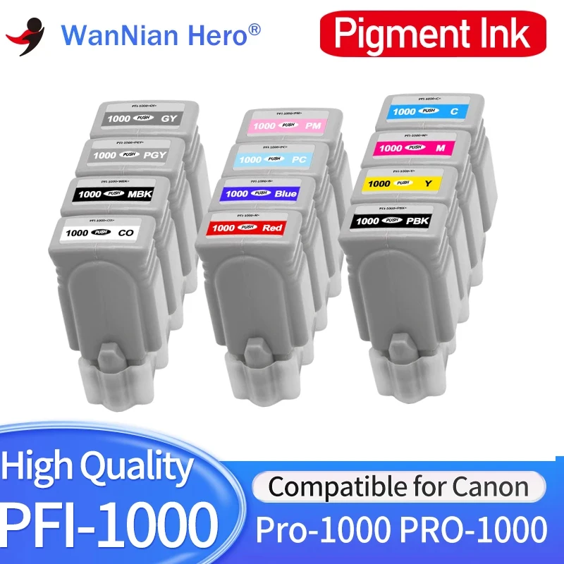 1 шт. новый картридж с чернилами PRO-1000 pfi-1000 PFI-1000, совместимый с пигментными чернилами для принтера Canon image PROGRAF PRO 1000 PRO1000 
1 шт. новый картридж с чернилами PRO-1000 pfi-1000 PFI-1000, совместимый с пигментными чернилами для принтера Canon image PROGRAF PRO 1000 PRO1000