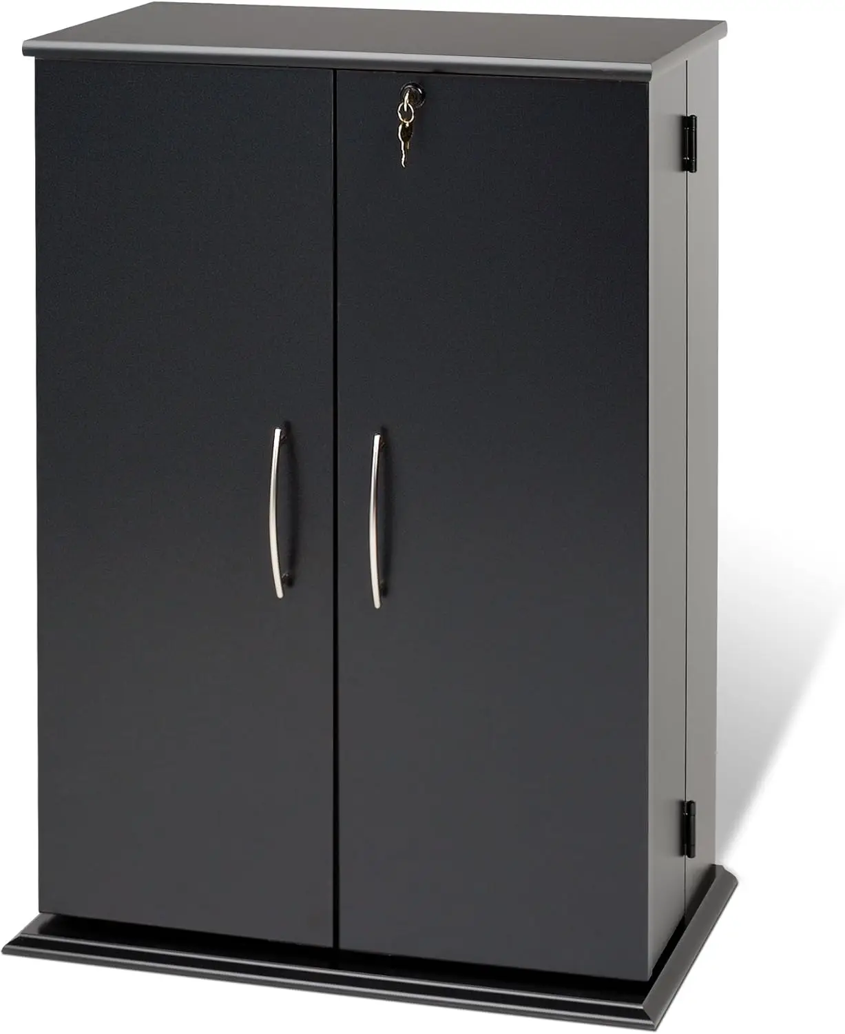 33" H Locking Cabinet with 7 Adjustable & 4 Fixed Shelves, Black Storage Cabinet, Display and DVD Storage 14.5" D x 24" W x 33.2
33" H Locking Cabinet with 7 Adjustable & 4 Fixed Shelves, Black Storage Cabinet, Display and DVD Storage 14.5" D x 24" W x 33.2