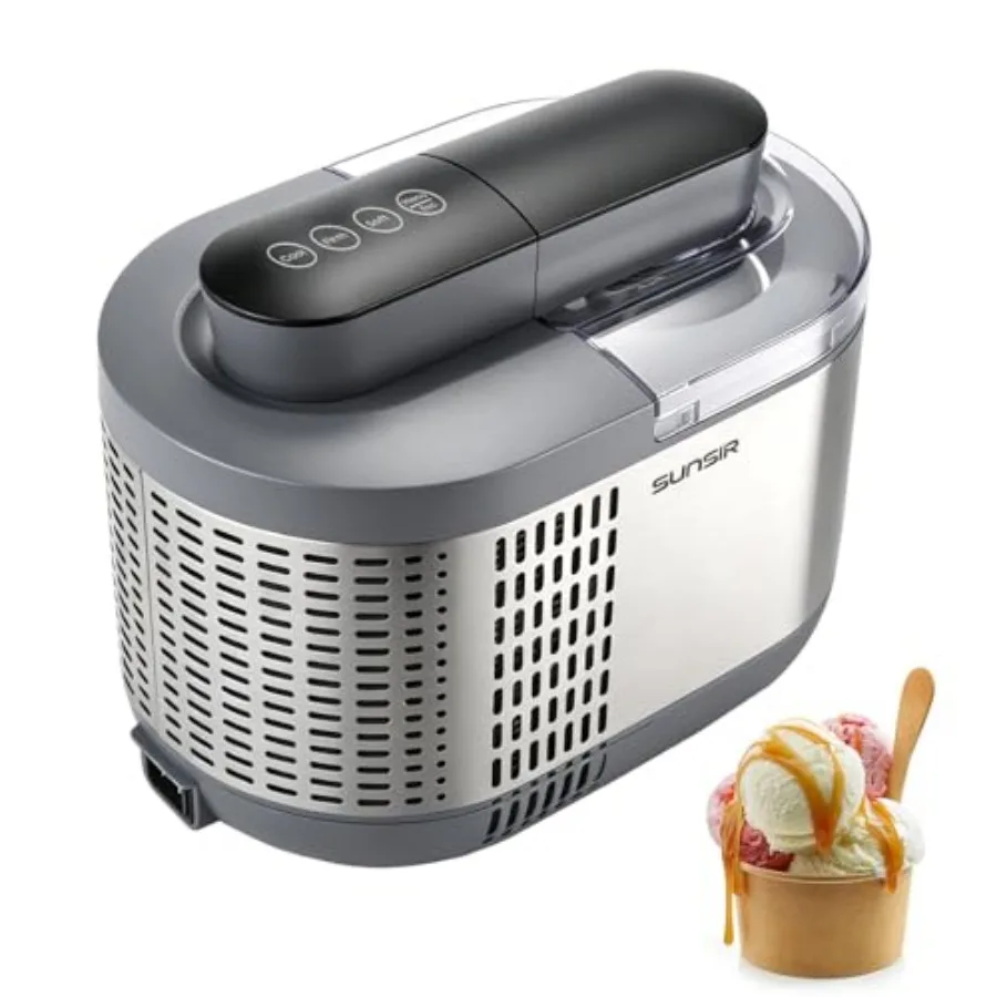 Premium Automatic Single Serve Semi-Conductor Ice Cream Maker, No Pre-Freezing Built-in Cooling System, 1.2 Pint 600ml,Soft and
Premium Automatic Single Serve Semi-Conductor Ice Cream Maker, No Pre-Freezing Built-in Cooling System, 1.2 Pint 600ml,Soft and