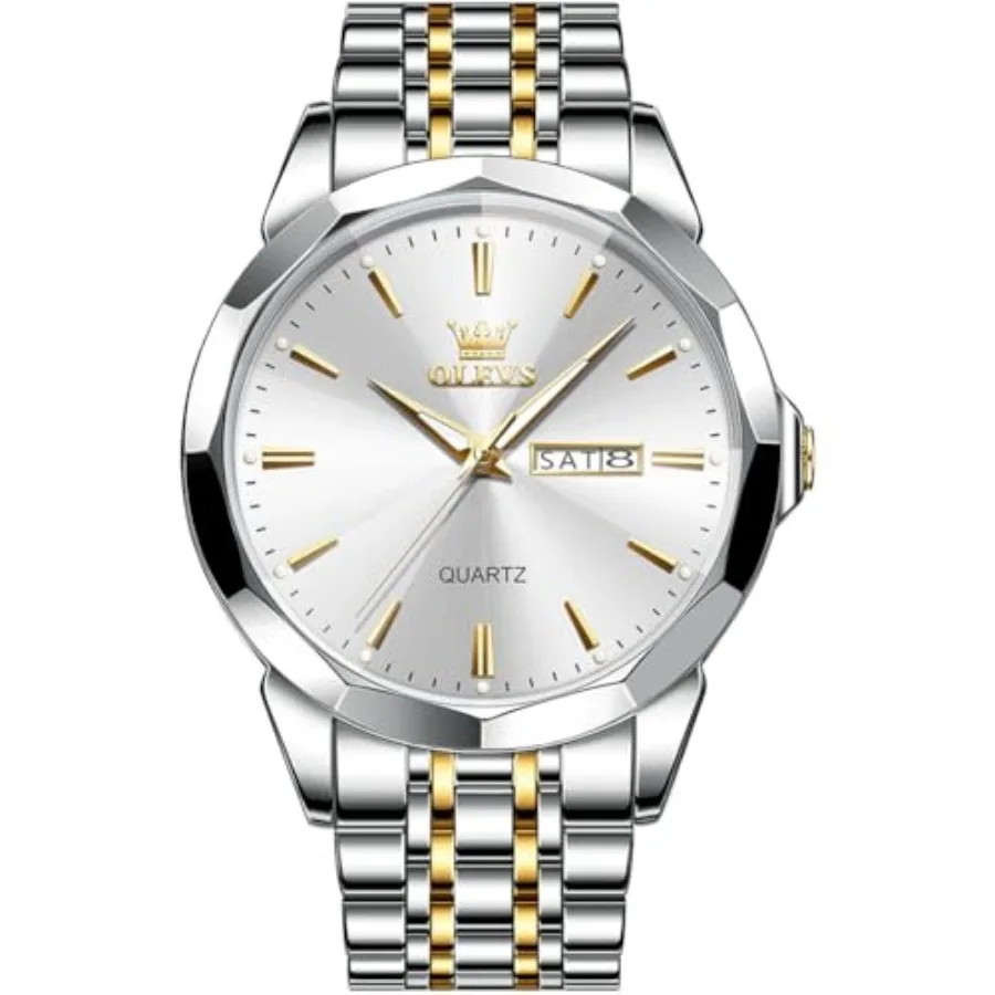 OLEVS Diamond Business Dress Analog Quartz Stainless Steel Waterproof Lumius Date Two Tone Luxury Casual Wrist
OLEVS Diamond Business Dress Analog Quartz Stainless Steel Waterproof Lumius Date Two Tone Luxury Casual Wrist