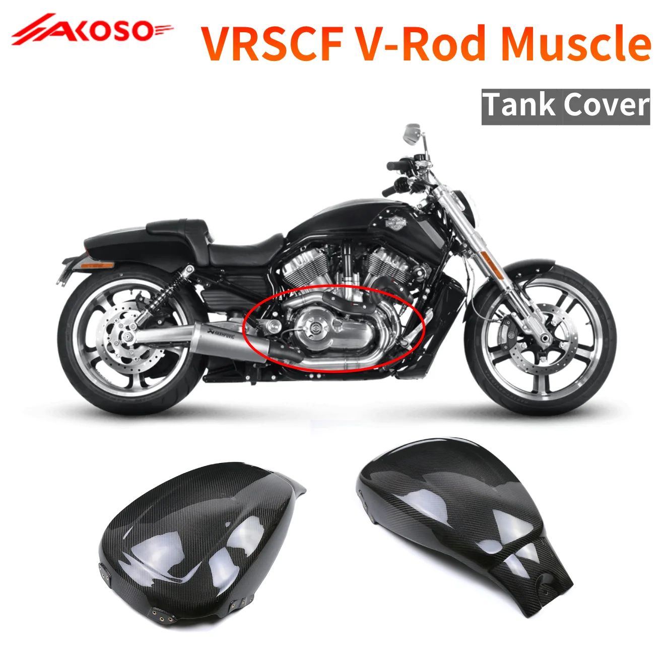 AKOSO Carbon Fiber Tank Cover for Harley Davidson VRSCF V-Rod Muscle Motorcycle Exterior Modification Accessory
AKOSO Carbon Fiber Tank Cover for Harley Davidson VRSCF V-Rod Muscle Motorcycle Exterior Modification Accessory
