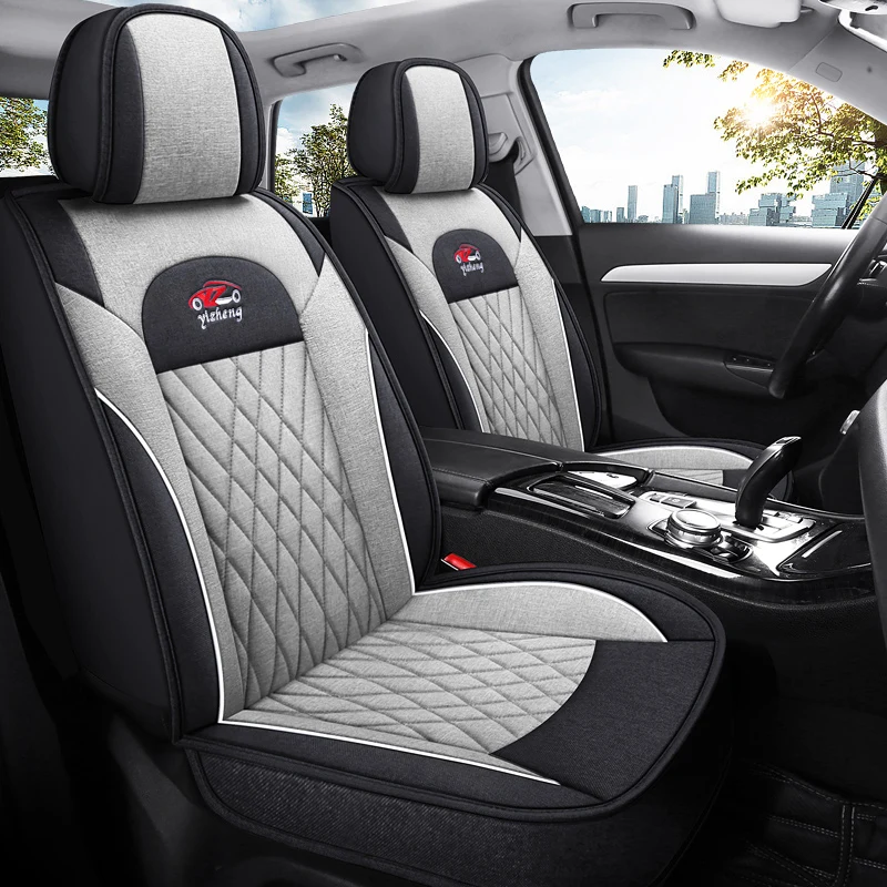 Front Row Double Seat, Luxurious Linen Full-Cover Car Seat Cover, Universal, Comfortable, Breathable, Wear-Resistant, Suitable for All Seasons, Fits the Seat Well, with 3D Wing Support, Fully Enveloping Car Seat Cushion, Enhances Driving Experience, with
Front Row Double Seat, Luxurious Linen Full-Cover Car Seat Cover, Universal, Comfortable, Breathable, Wear-Resistant, Suitable for All Seasons, Fits the Seat Well, with 3D Wing Support, Fully Enveloping Car Seat Cushion, Enhances Driving Experience, with