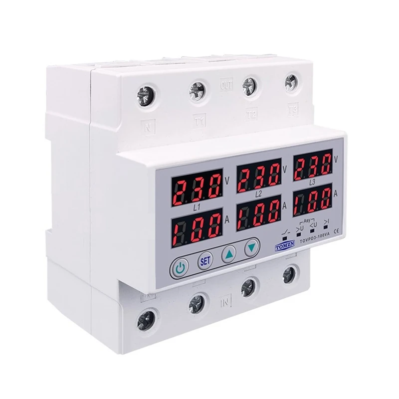 3-фазное реле напряжения ABHU TOMZN Din Rail, 380 В, вольтметр, амперметр, реле контроля перенапряжения и пониженного напряжения, протектор А
3-фазное реле напряжения ABHU TOMZN Din Rail, 380 В, вольтметр, амперметр, реле контроля перенапряжения и пониженного напряжения, протектор А