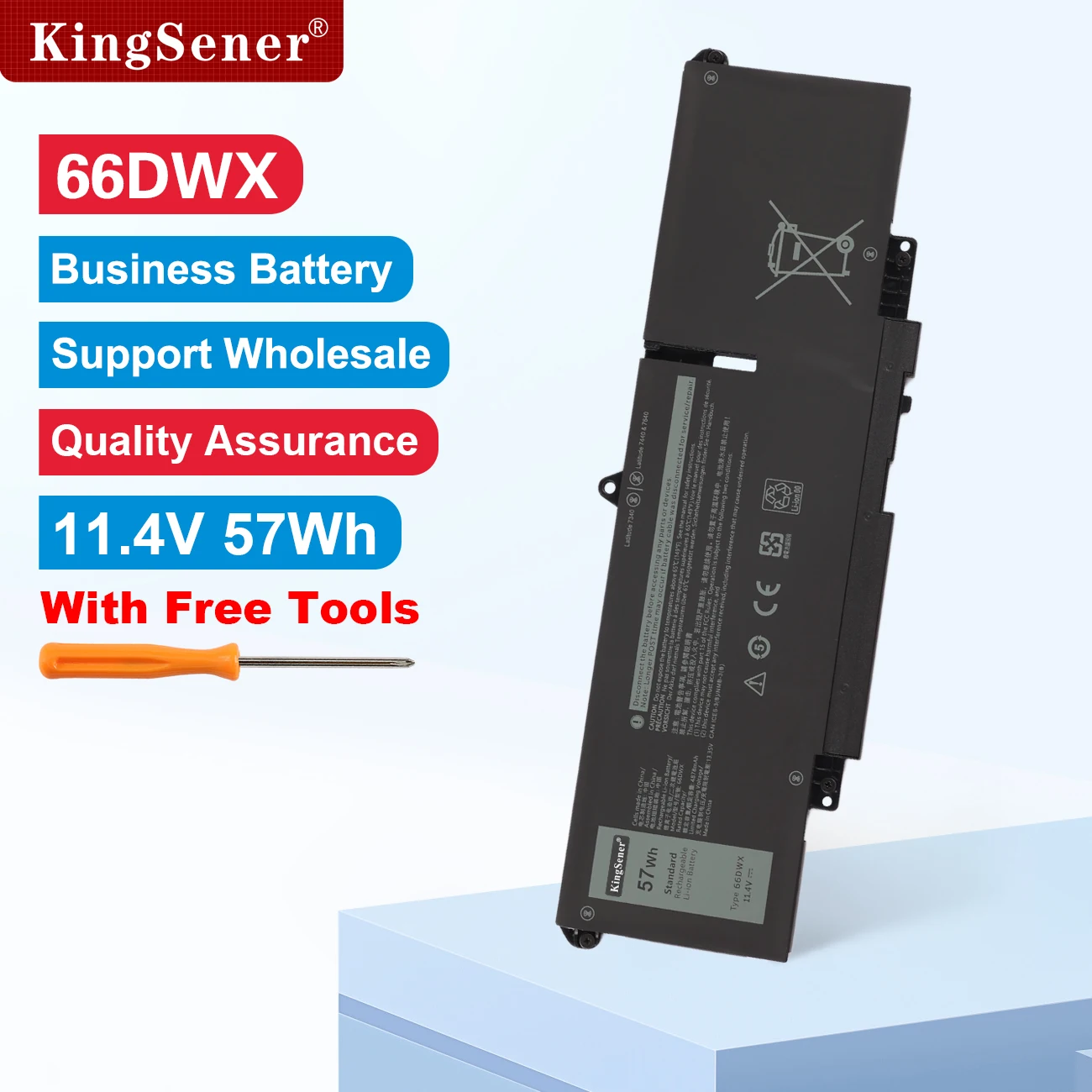 66DWX WW8N8 Replacement Battery For Dell Latitude 7340 7440 7450 7640 7650 Series P126F P126F001 P175G P175G001 P176G P176G001
66DWX WW8N8 Replacement Battery For Dell Latitude 7340 7440 7450 7640 7650 Series P126F P126F001 P175G P175G001 P176G P176G001