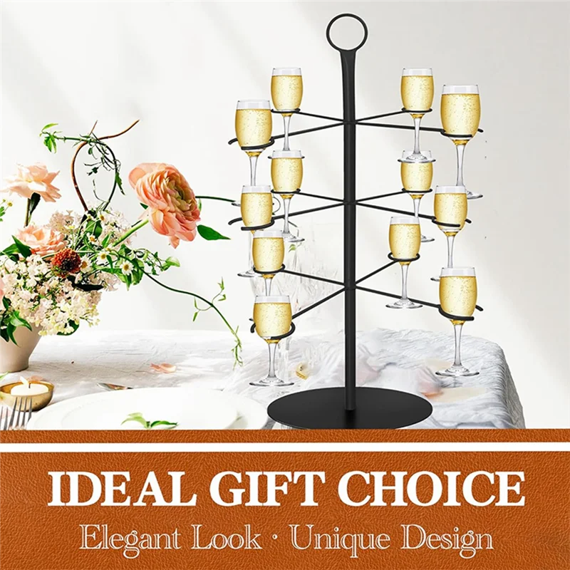 B08B-Champagne Tower, Metal Drink Tower For Parties Champagne Glass Holder, 3 Tiers - 12 Brackets, Cocktail Tree Stand
B08B-Champagne Tower, Metal Drink Tower For Parties Champagne Glass Holder, 3 Tiers - 12 Brackets, Cocktail Tree Stand