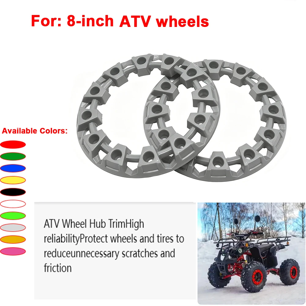 4pcs 8-inch ATV Wheel Trim Hub Protection Decor Rim Cap Universal Vehicle All Terrain wheel Plastic Cover fit to 8 inch wheels
4pcs 8-inch ATV Wheel Trim Hub Protection Decor Rim Cap Universal Vehicle All Terrain wheel Plastic Cover fit to 8 inch wheels