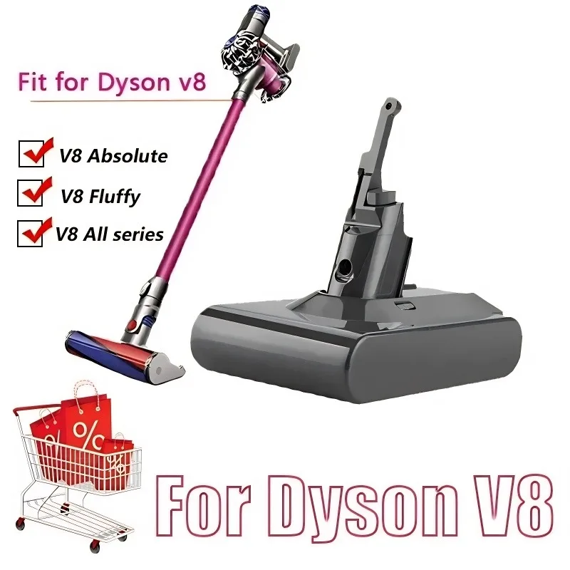 For Dyson V8 battery 12800mAh For Dyson SV10 Battery Absolute Animal Li-ion Vacuum Cleaner Rechargeable BATTERY SV10
For Dyson V8 battery 12800mAh For Dyson SV10 Battery Absolute Animal Li-ion Vacuum Cleaner Rechargeable BATTERY SV10