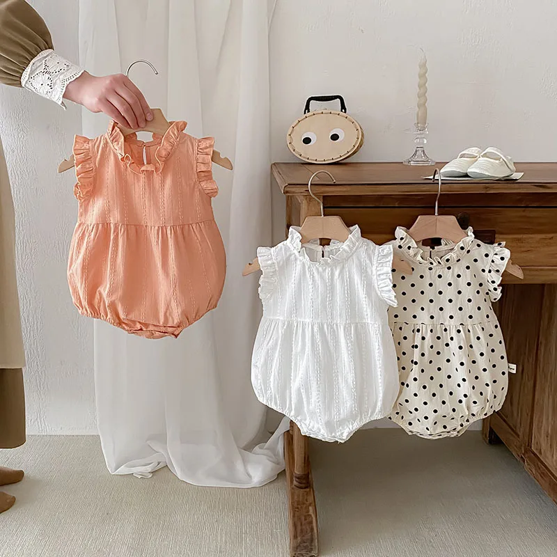 2024 New Summer Baby Girls Bodysuits Infant Sweet Loose Fitting Sleeveless Bodysuit Flare Sleeve Toddler One Piece
2024 New Summer Baby Girls Bodysuits Infant Sweet Loose Fitting Sleeveless Bodysuit Flare Sleeve Toddler One Piece