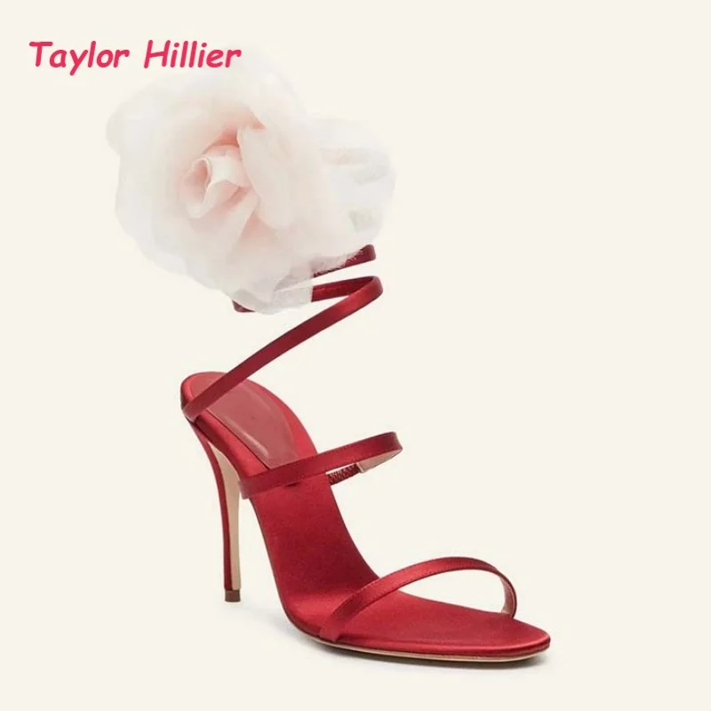 Chic Satin Open Toe Stiletto Heels Women Tulle Flower Spiral Wrap Sandals Ladies Classy Ankle Tie Party Evening Heels 2026 New
Chic Satin Open Toe Stiletto Heels Women Tulle Flower Spiral Wrap Sandals Ladies Classy Ankle Tie Party Evening Heels 2026 New
