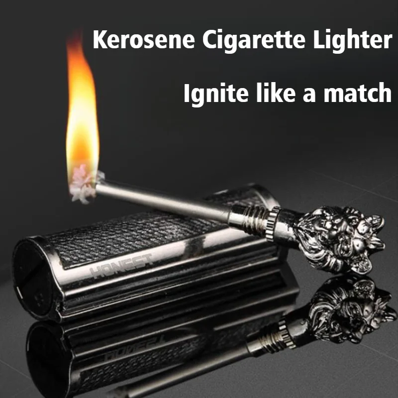 Newest 10000 Times Match Cigar Igniter Animal Head Coal Oil Open Flame Lighter Keychain Cigarette Lighters & Smoking Accessories
Newest 10000 Times Match Cigar Igniter Animal Head Coal Oil Open Flame Lighter Keychain Cigarette Lighters & Smoking Accessories
