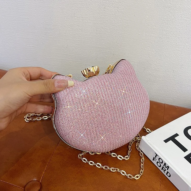Fashion Ladies Clutch Bag Small Cat Shoulder Handbags Female Party Wedding Shine Evening Bag For Women Diamond Phone Chain Purse
Fashion Ladies Clutch Bag Small Cat Shoulder Handbags Female Party Wedding Shine Evening Bag For Women Diamond Phone Chain Purse