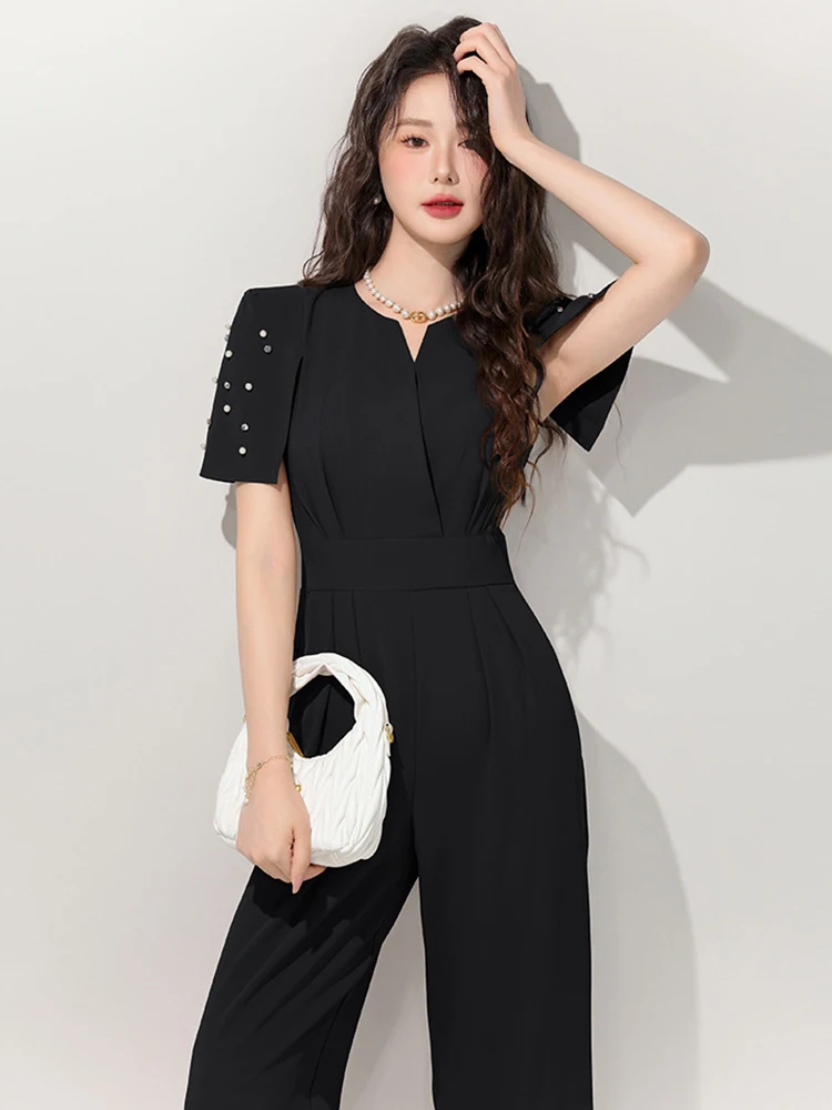 Women Clothes One Piece Jumpsuits Elegant Commute Formal V-Neck Slim Wide Leg Loose Rompers Mujer Casual Long Trousers Chic New
Women Clothes One Piece Jumpsuits Elegant Commute Formal V-Neck Slim Wide Leg Loose Rompers Mujer Casual Long Trousers Chic New