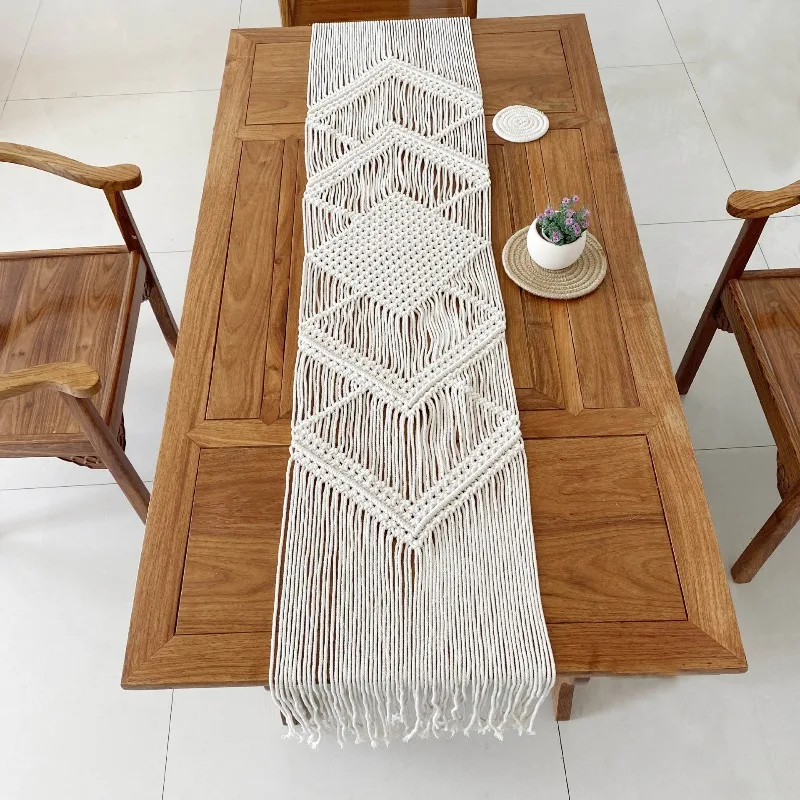 INS Style Handwoven Table Runner, Cotton Rope Placemat for Dining Table, Boho Home Decor for Living Room, Photography Prop
INS Style Handwoven Table Runner, Cotton Rope Placemat for Dining Table, Boho Home Decor for Living Room, Photography Prop