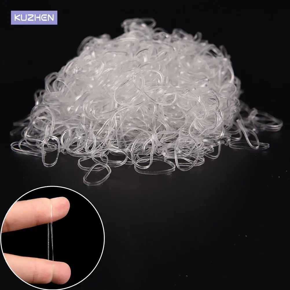 Clear Rubber Hairband Rope Ponytail Holder Elastic Women Hair Band Tie Hair Styling Tools 1000Pcs/Bag
Clear Rubber Hairband Rope Ponytail Holder Elastic Women Hair Band Tie Hair Styling Tools 1000Pcs/Bag