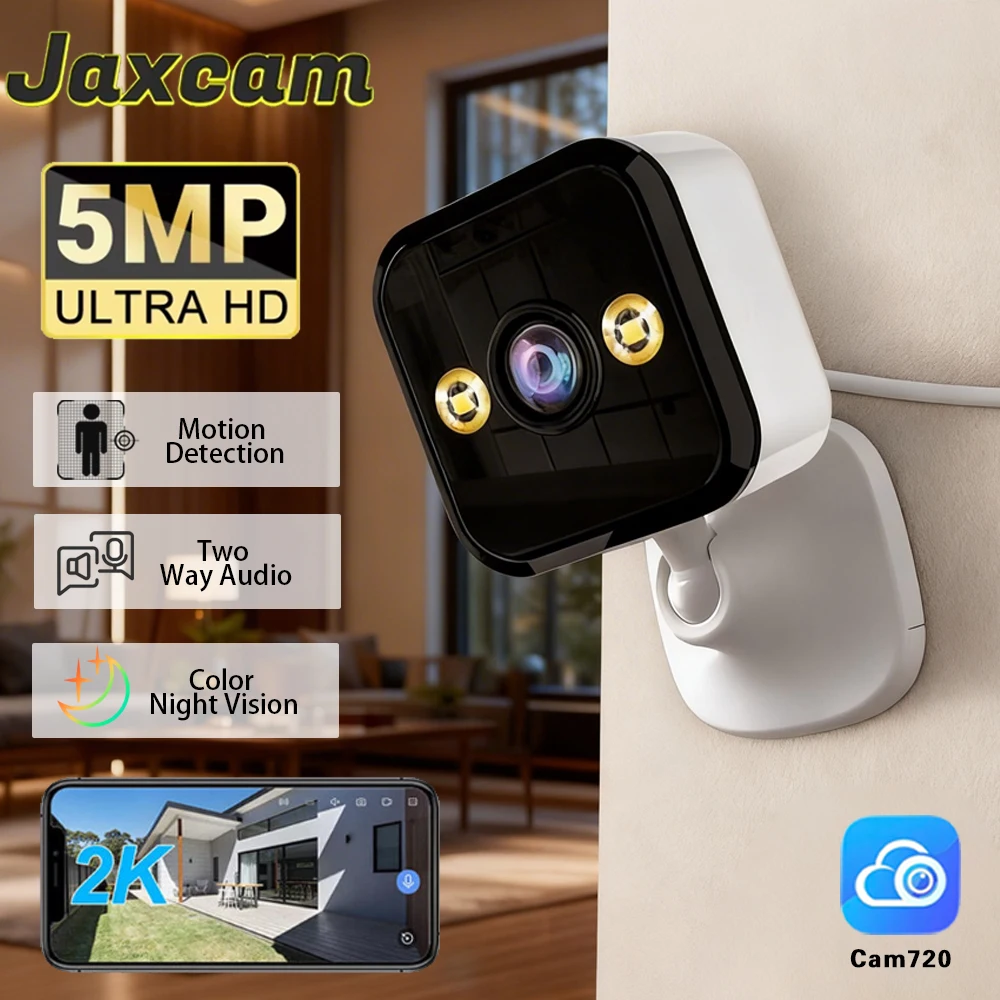 Камера Cam720 Новая 2K Wi-Fi камера видеонаблюдения 5 МП HD для умного дома с двусторонней аудиосвязью, цветным ночным видением, обнаружением движения и подсветкой
Камера Cam720 Новая 2K Wi-Fi камера видеонаблюдения 5 МП HD для умного дома с двусторонней аудиосвязью, цветным ночным видением, обнаружением движения и подсветкой