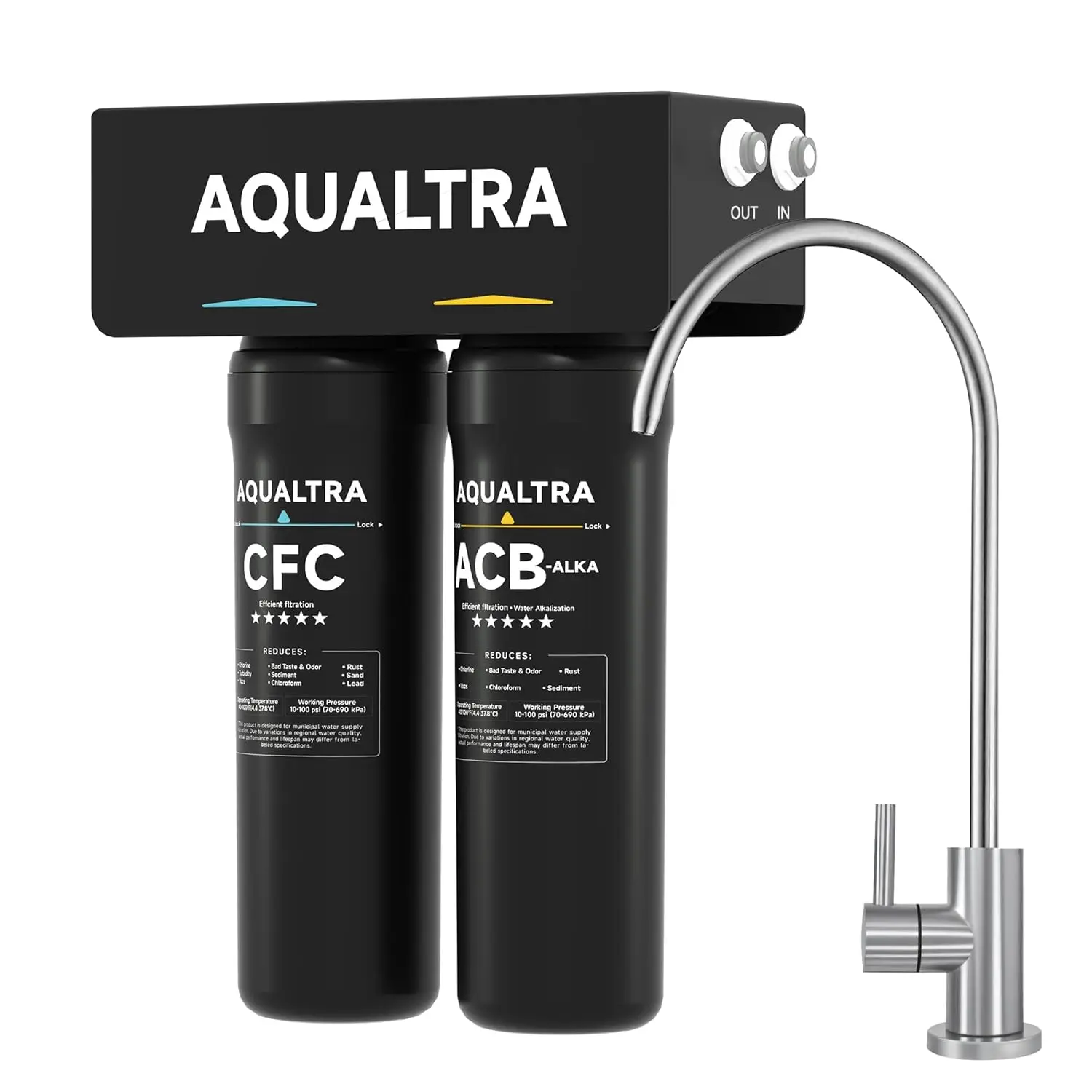 Under Sink Water Filtration System, 20K Gallons with Faucet, Reduces Chlorine, Fluoride, Bad Taste & Odor
Under Sink Water Filtration System, 20K Gallons with Faucet, Reduces Chlorine, Fluoride, Bad Taste & Odor