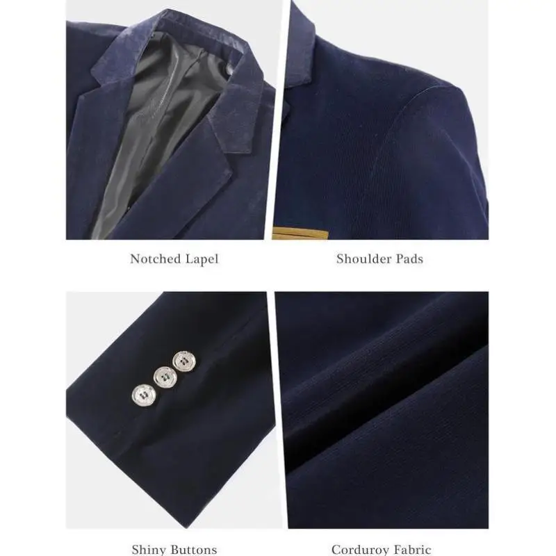 Men's Casual Corduroy Suit Thiened Version Double Slit Youth Faion Pure Color Seven Sve Length One Button Double Row
Men's Casual Corduroy Suit Thiened Version Double Slit Youth Faion Pure Color Seven Sve Length One Button Double Row