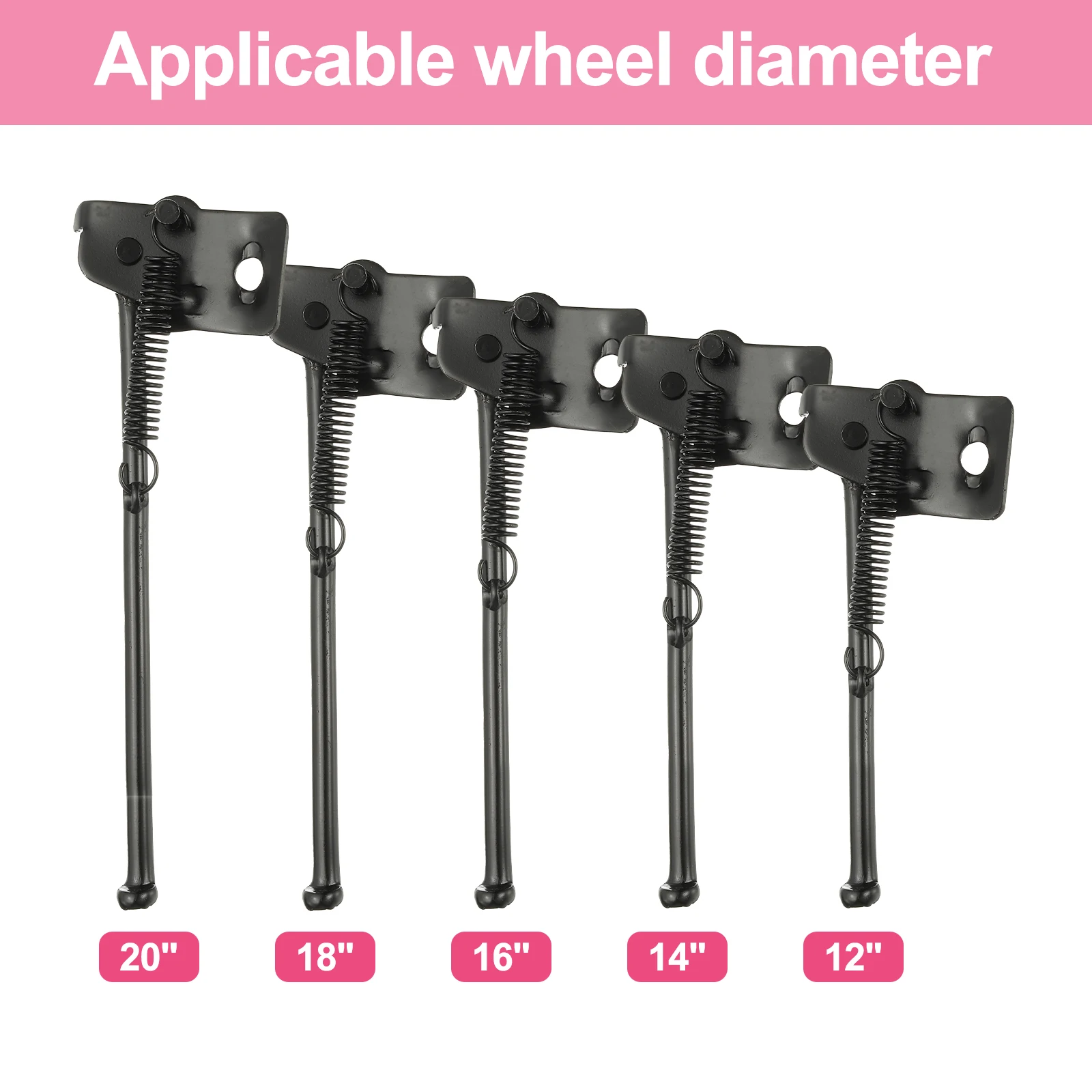 Back Bike Kickstand for 12/14/16/18/20 Inch Wheel Bicycle Single-Side Kick Stand Rear Mount Bikes Support Racks Black
Back Bike Kickstand for 12/14/16/18/20 Inch Wheel Bicycle Single-Side Kick Stand Rear Mount Bikes Support Racks Black