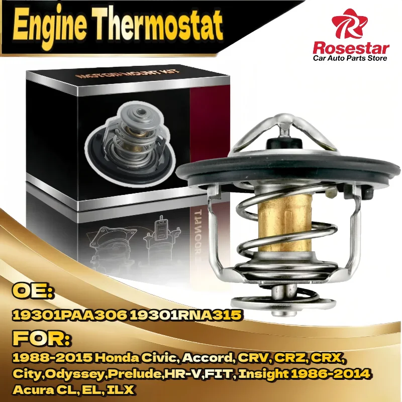 Thermostat for Honda Civic Accord CRV CRZ CRX City Odyssey Prelude HR V FIT Insight 1988 2015 and for Acura CL EL ILX 1986 2014
Thermostat for Honda Civic Accord CRV CRZ CRX City Odyssey Prelude HR V FIT Insight 1988 2015 and for Acura CL EL ILX 1986 2014