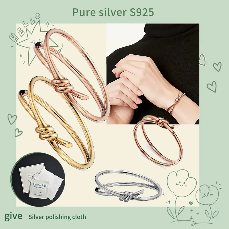 Pure silver s925 bracelet Vintage Classic Personalized Fashion Style Knot Bracelet Light Luxury Holiday Gift
Pure silver s925 bracelet Vintage Classic Personalized Fashion Style Knot Bracelet Light Luxury Holiday Gift