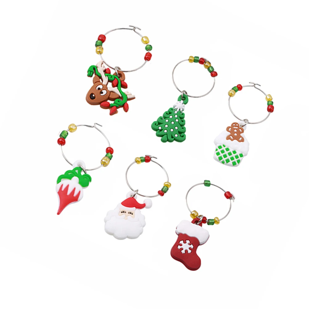 6 Pcs Wine Glass Ring Holiday Drink Markers Rings Label Christmas Party Decorations Charms
6 Pcs Wine Glass Ring Holiday Drink Markers Rings Label Christmas Party Decorations Charms