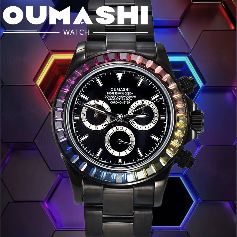 39mm Luxury gem bezel Men's Chronograph Formula Racing Watch Waterproof Mechanical Watch Sapphire Glass 4130/4613D movement
39mm Luxury gem bezel Men's Chronograph Formula Racing Watch Waterproof Mechanical Watch Sapphire Glass 4130/4613D movement