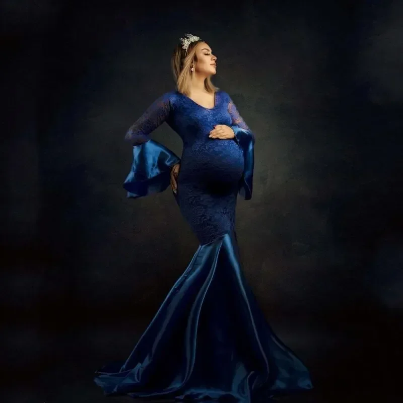 Lace Maternity Pregnancy Dress Photography Props Dresses Photo Shoot Mermaid Maxi Gown Pregnant Women Long sleeve Clothes
Lace Maternity Pregnancy Dress Photography Props Dresses Photo Shoot Mermaid Maxi Gown Pregnant Women Long sleeve Clothes
