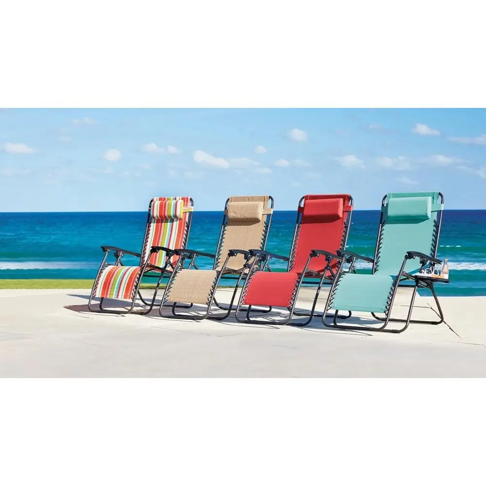 Zero Gravity Lawn Chair for Patio, Recliner with Pillow, Suitable for Outdoor, Poolside, Backyard, Beach (250 lbs) - Multi Strip
Zero Gravity Lawn Chair for Patio, Recliner with Pillow, Suitable for Outdoor, Poolside, Backyard, Beach (250 lbs) - Multi Strip