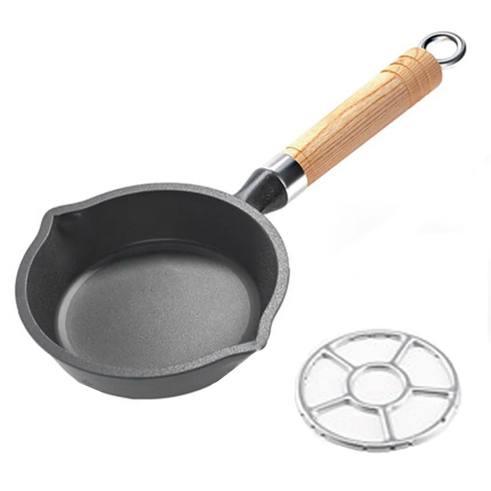 10/15cm Frying Pan Cast Iron Skillet Pan With Wooden Handle Non-Stick Small Frying Pan Egg Pan For Kitchen Home Supplies
10/15cm Frying Pan Cast Iron Skillet Pan With Wooden Handle Non-Stick Small Frying Pan Egg Pan For Kitchen Home Supplies