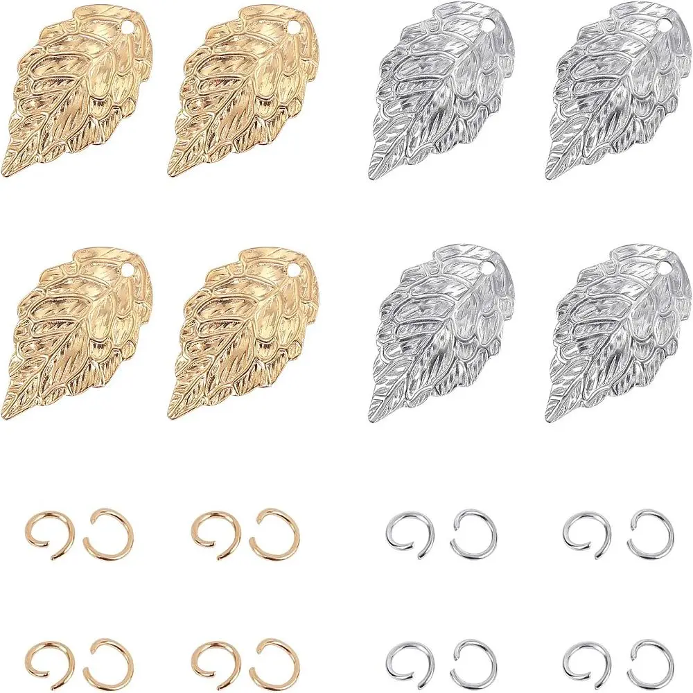 80pcs 2 Colors Leaf Pattern Charms 304 Stainless Steel Pendants with Jump Rings Golden & Stainless Steel Color Leaf Charms
80pcs 2 Colors Leaf Pattern Charms 304 Stainless Steel Pendants with Jump Rings Golden & Stainless Steel Color Leaf Charms