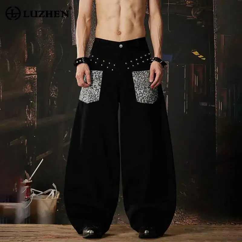 LUZHEN 2026 New Leopard Print Pockets Patchwork Loose Straight Denim Pants Men's Trendy Original Wide Leg Handsome Jeans JY6739
LUZHEN 2026 New Leopard Print Pockets Patchwork Loose Straight Denim Pants Men's Trendy Original Wide Leg Handsome Jeans JY6739